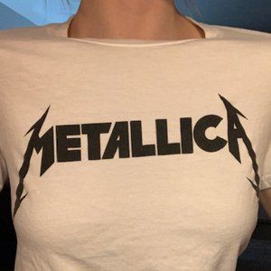 white Metallica Tee